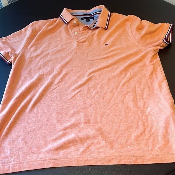 Tommy Hilfiger golf shirt polo, pale orange color, size large​​​ - Picture 1 of 6